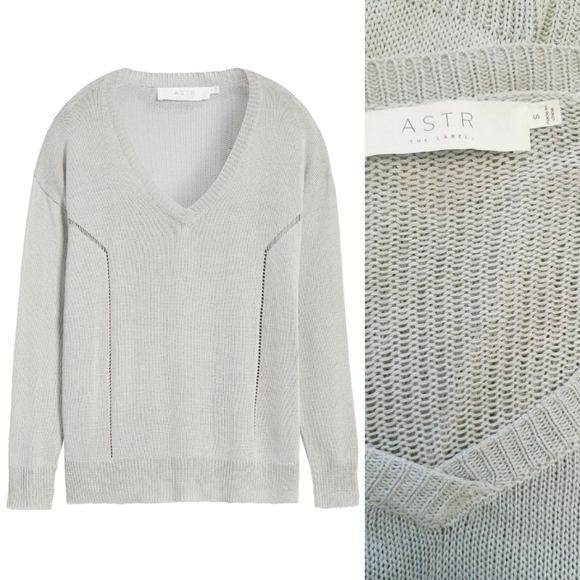 ASTR The Label, Open Lines V-Neck Sweater, S - Picture 2 of 7